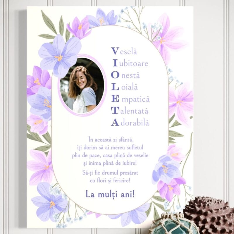 tablou canvas personalizat pentru violeta