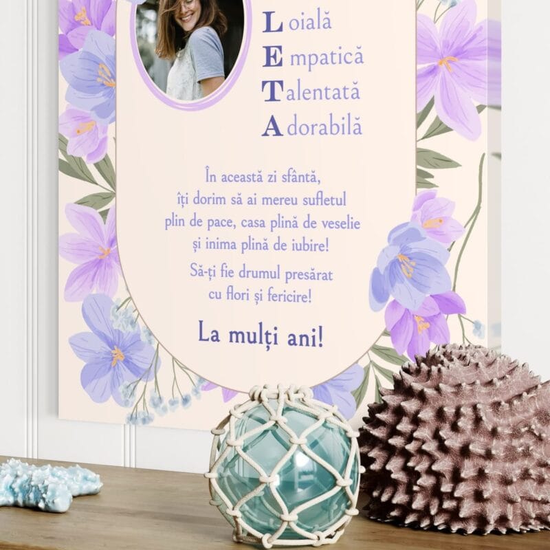 tablou canvas personalizat pentru violeta