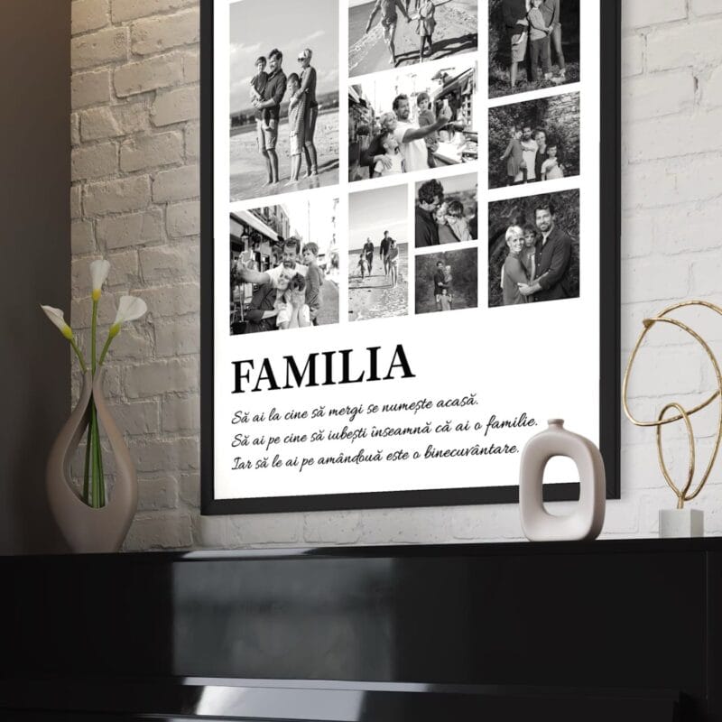 tablou colaj personalizat familia este o binecuvântare