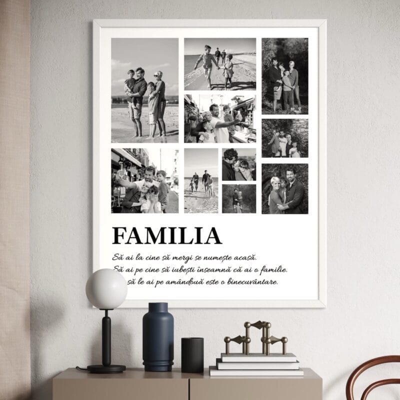 tablou colaj personalizat familia este o binecuvântare
