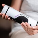 termos personalizat cu pisică și mesajbeau non-stop