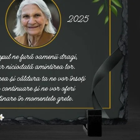 ardezie pătrată personalizată in memoriam