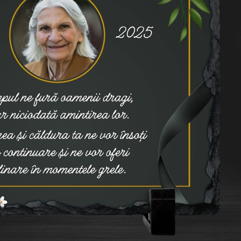 ardezie pătrată personalizată in memoriam