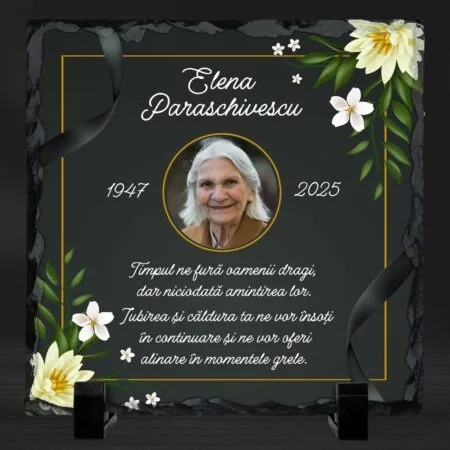 ardezie pătrată personalizată in memoriam