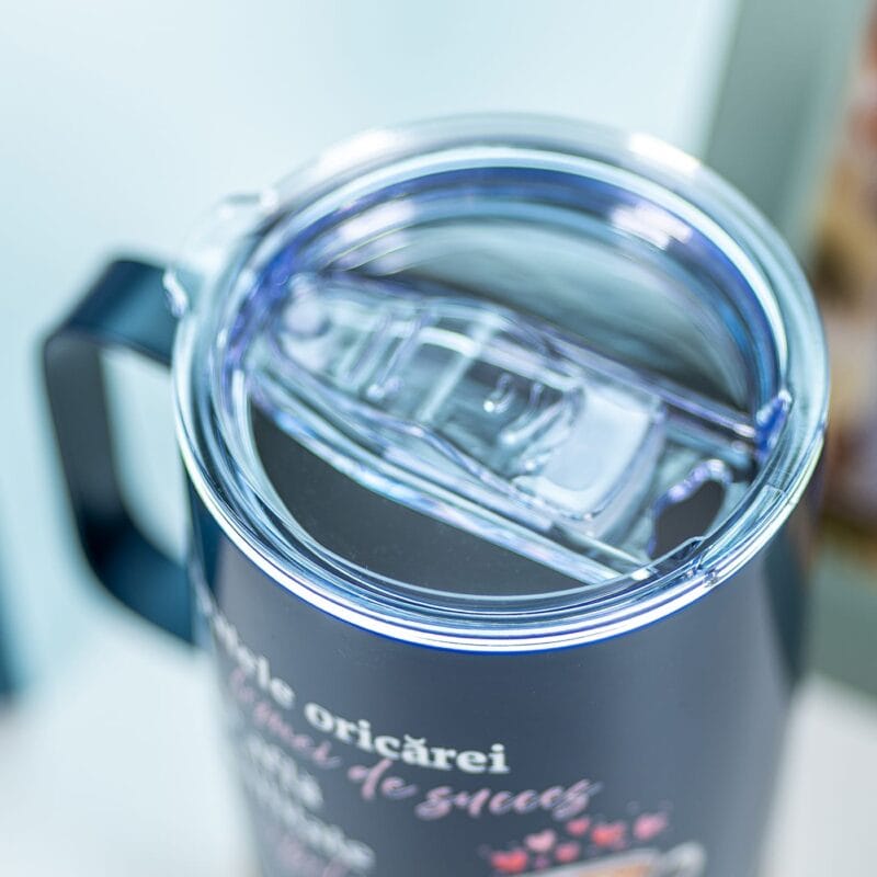 cană termos personalizată pentru femei cu mesaj motivațional