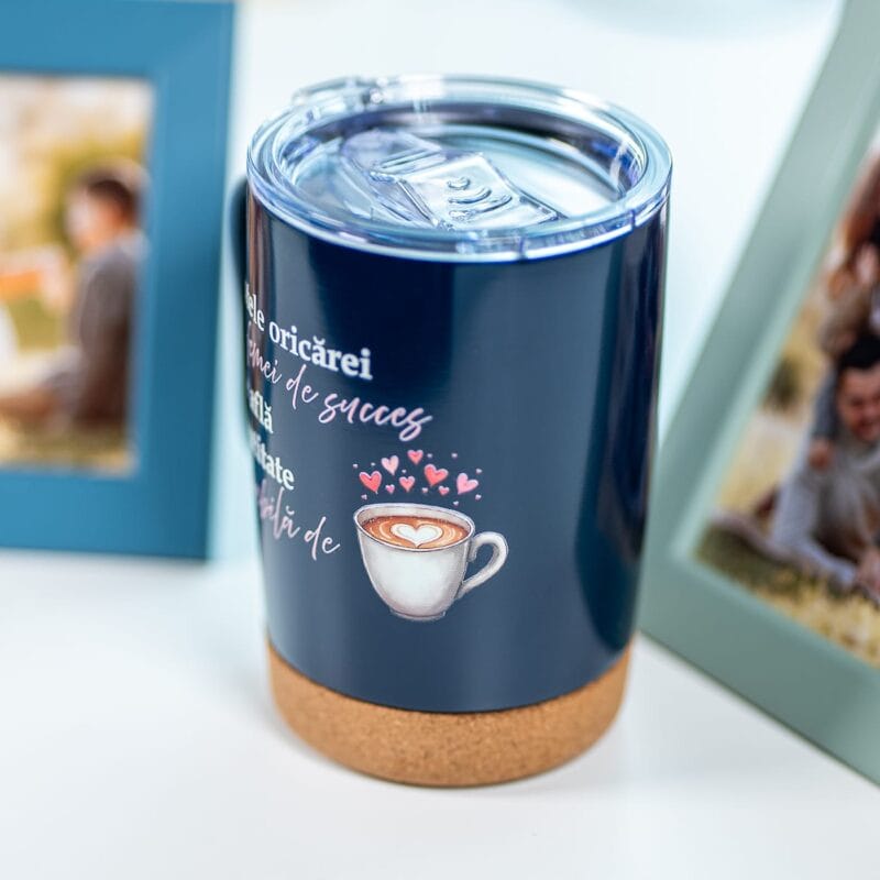 cană termos personalizată pentru femei cu mesaj motivațional