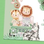 magnet personalizat mărturie botez cu safari