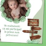 magnet personalizat mărturie botez cu safari