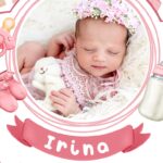 magnet personalizat mărturie botez pentru fetițe