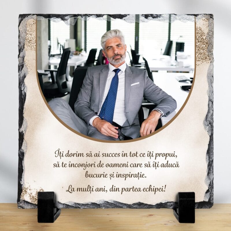 piatră personalizată pentru aniversarea Șefului