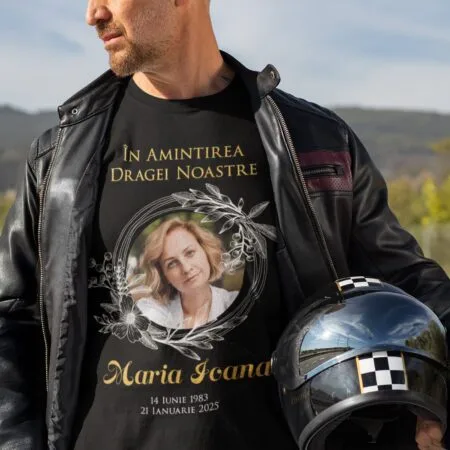 tricou personalizat cu poza În amintirea persoanei dragi