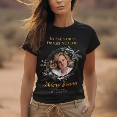 tricou personalizat cu poza În amintirea persoanei dragi
