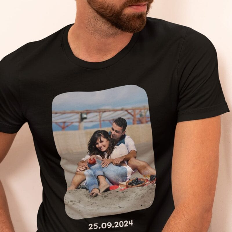tricou personalizat pentru bărbați cu poză și text