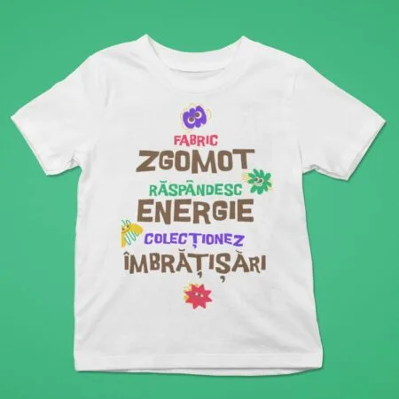 tricou personalizat pentru copii fabric zgomot