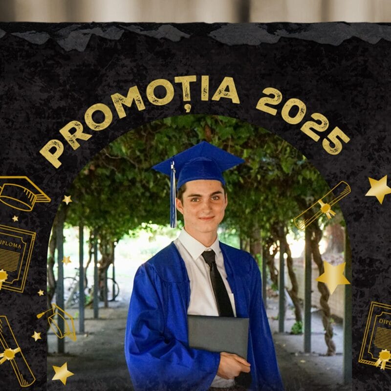placă ardezie pătrată personalizată — cadou absolvent