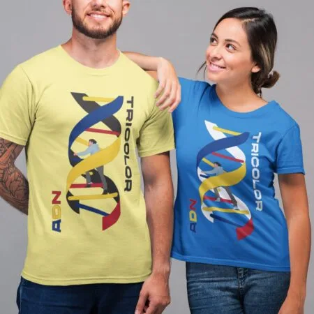 Tricou Bumbac Personalizat cu Mesaj — ADN Tricolor Români