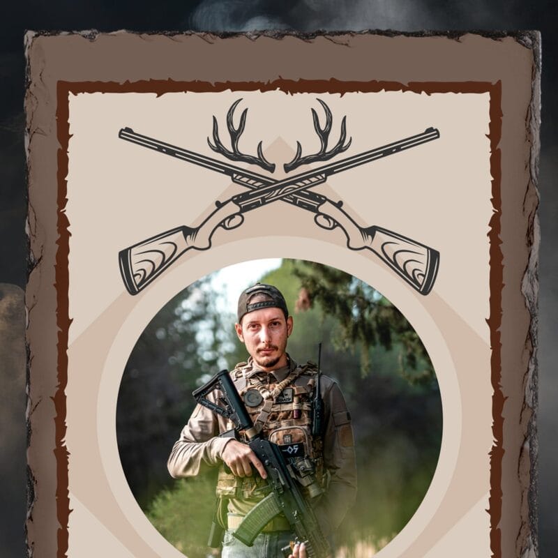 piatră personalizată cadou pentru vânător