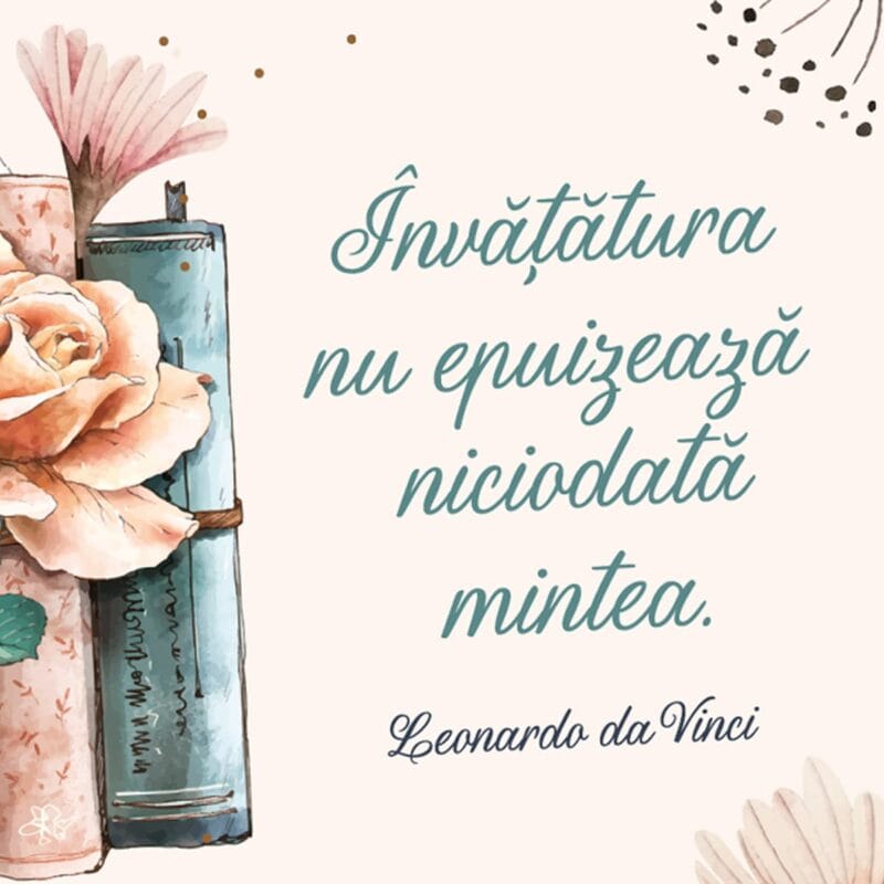 magnet personalizat cu citat motivațional despre Învățătură