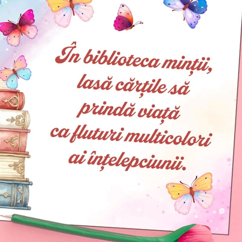 magnet personalizat cu mesaj motivațional pentru citit