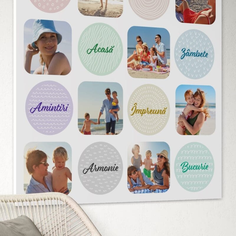 tablou canvas personalizat colaj pastel esența momentelor fericite