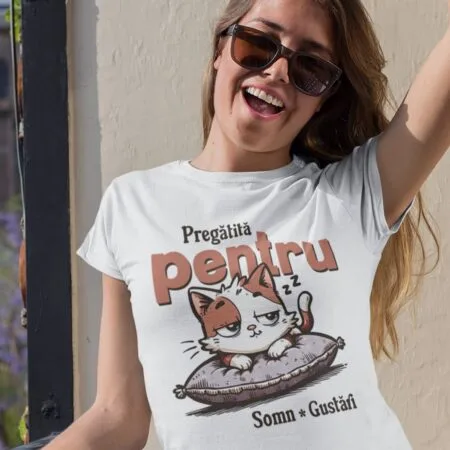tricou personalizat pregătită pentru somn și gustări