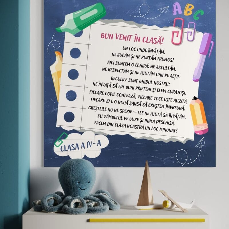tablou canvas personalizat bun venit în clasă