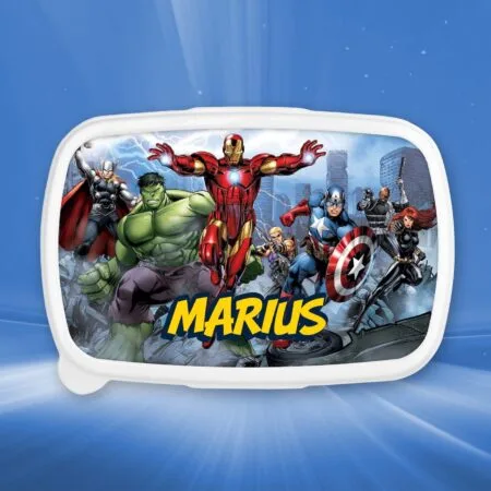 caserolă personalizată cu nume pentru supereroi