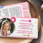 ciocolată personalizată cu poză pentru copii