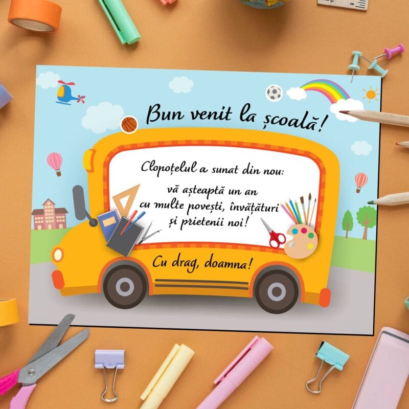 magnet cadou pentru elevi "bun venit la Școală"