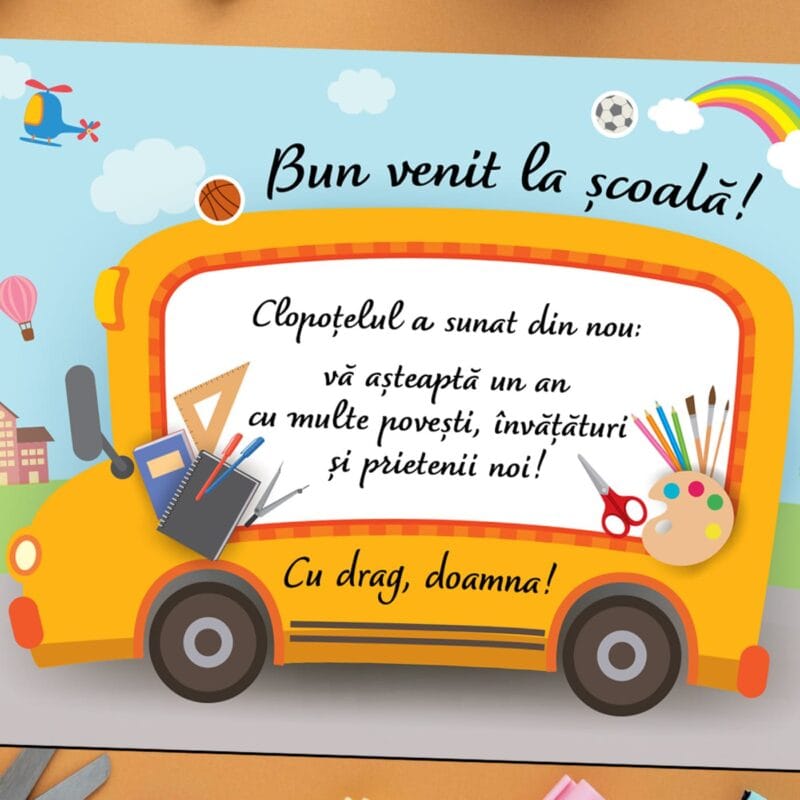magnet cadou pentru elevi "bun venit la Școală"