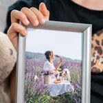 ramă foto argintie elegantă personalizată cu fotografia ta