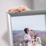 ramă foto argintie elegantă personalizată cu fotografia ta