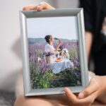 ramă foto argintie elegantă personalizată cu fotografia ta