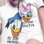 set tricouri amuzante pentru cuplu "problema și soluția"