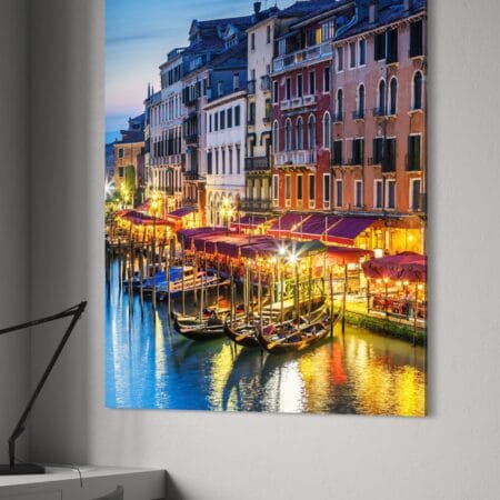 tablou canvas serenadă venețiană – peisaj romantic cu gondole 1