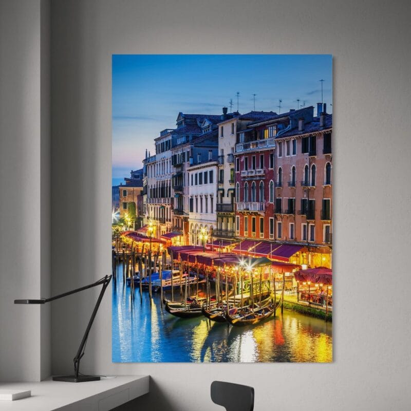 tablou canvas serenadă venețiană – peisaj romantic cu gondole 2