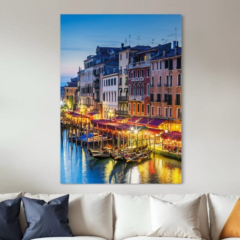 tablou canvas serenadă venețiană – peisaj romantic cu gondole 3