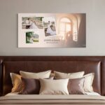 tablou canvas colaj panoramic personalizat cu poze de la nuntă