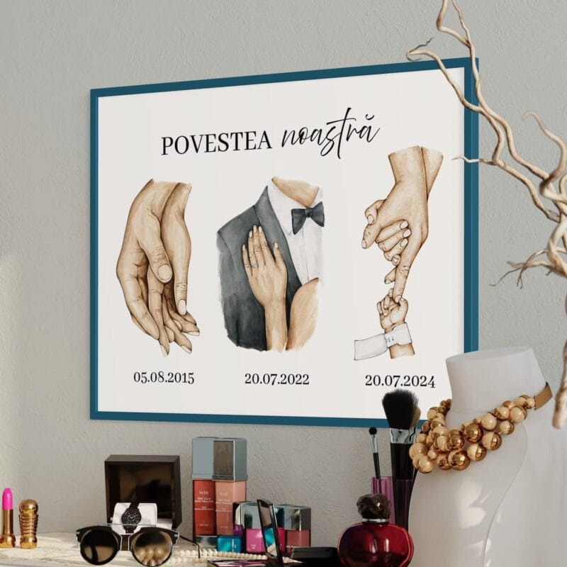 tablou personalizat povestea noastră