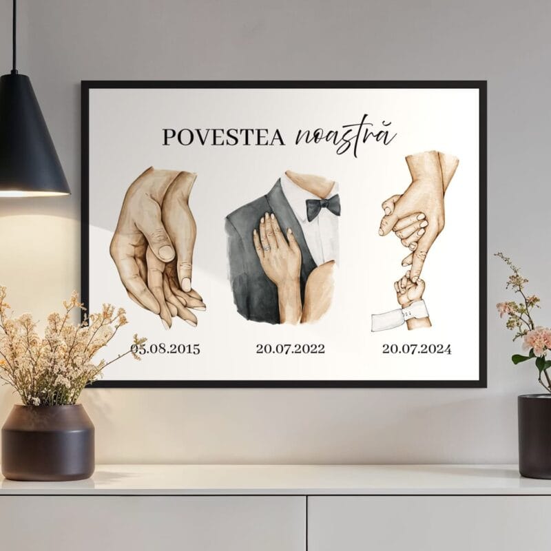 tablou personalizat povestea noastră