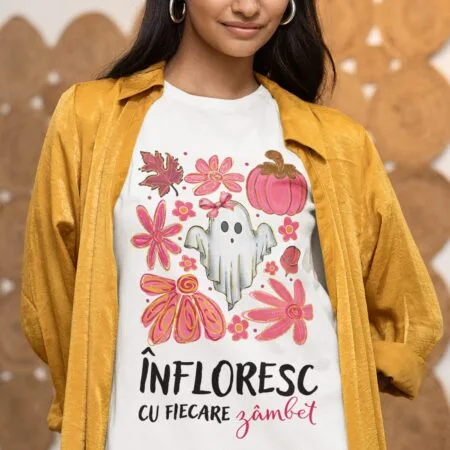 tricou personalizat Înfloresc cu fiecare zâmbet