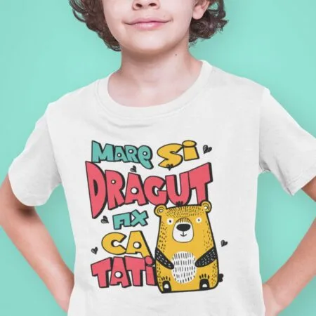 tricou personalizat pentru copil mare și drăguț