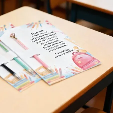 creion "bagheta magică" cu felicitare cadoul memorabil de final de an Școlar
