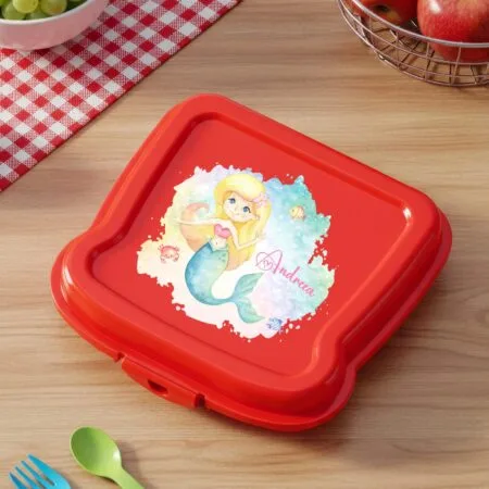 cutia cu secrete din ocean – caserolă sirenă, personalizată cu nume