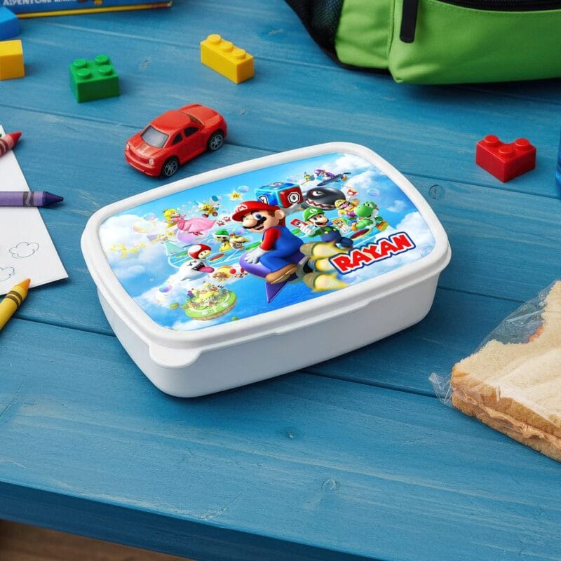 cutie de pachețel super mario personalizată cu numele tău 0