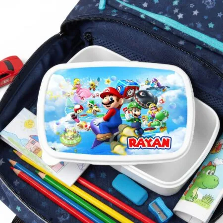 cutie de pachețel super mario personalizată cu numele tău 3