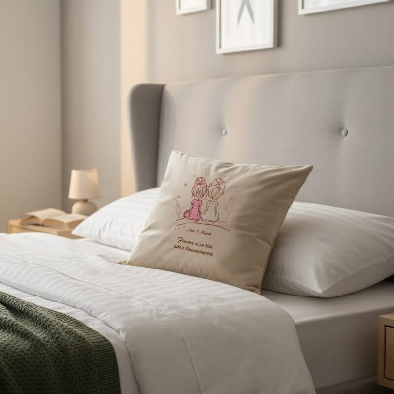 pernă personalizată "fiecare zi cu tine" – cadou pentru prietene sau surori