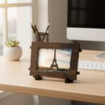 piatră de ardezie pe lemn personalizată cu fotografia ta