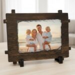 piatră de ardezie pe lemn personalizată cu fotografia ta