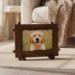 piatră de ardezie pe lemn personalizată cu fotografia ta